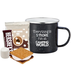 16 oz. Speckled Camping Mug Deluxe Cocoa & S'mores Gift Set