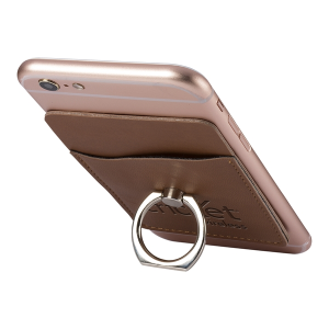 Leeman Tuscany™ Card Holder With Metal Ring Phone Stand