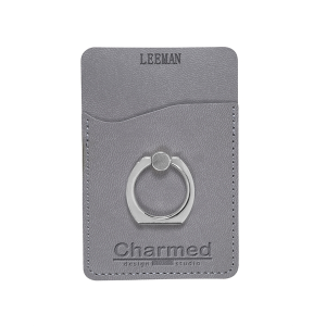 Leeman Tuscany™ Card Holder With Metal Ring Phone Stand